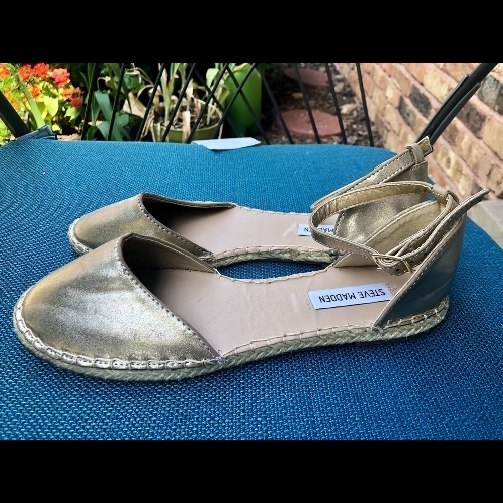 Steve Madden metallic golden espadrille flats - Picture 8 of 8